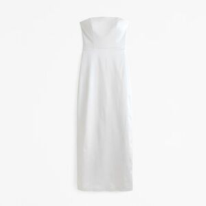 ABERCROMBIE Satin Strapless Maxi Dress